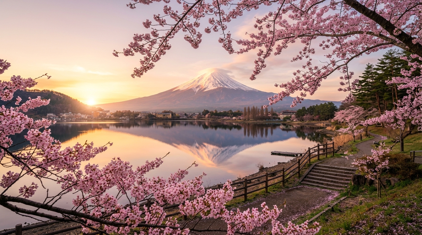 夜明けの富士山 — 日本の永遠のシンボル