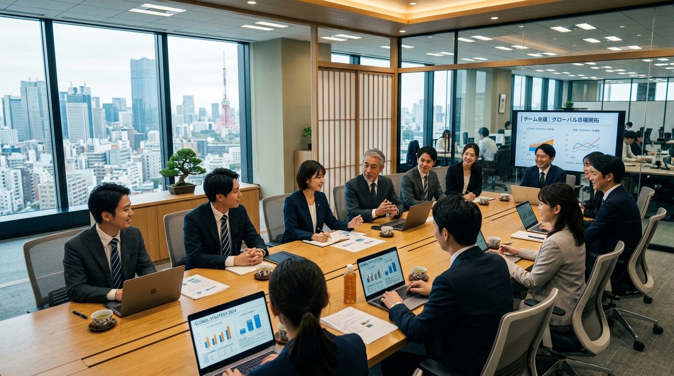 世代を超えた日本人オフィスチームミーティング