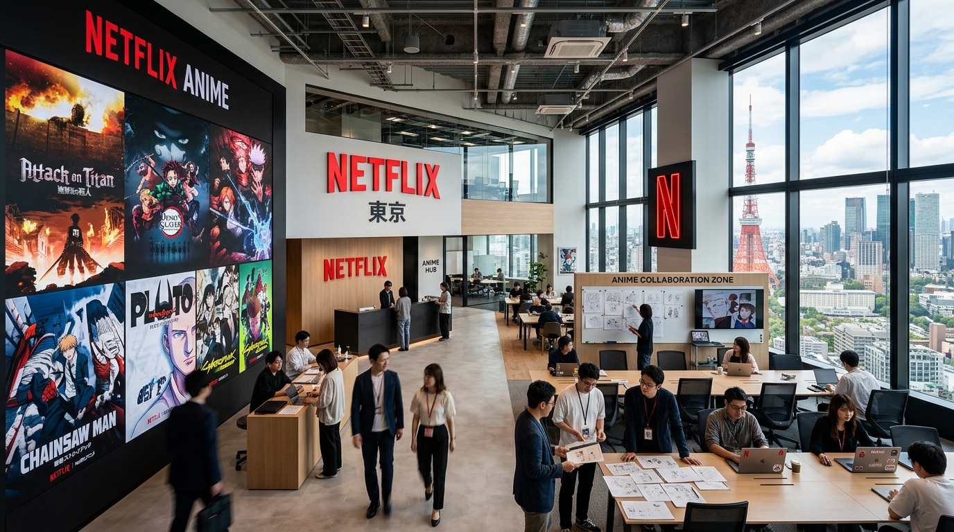Netflix headquarters Tokyo office with anime production